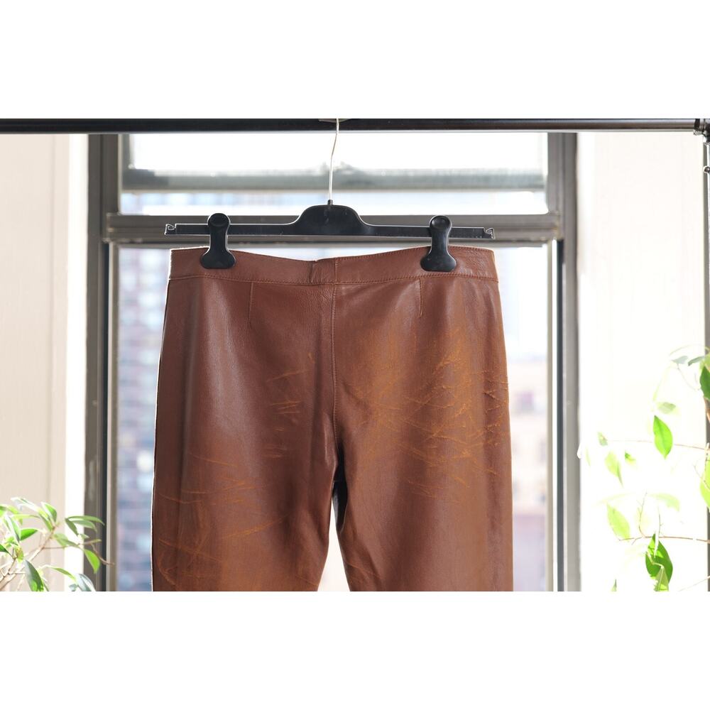 Dolce & Gabbana Vintage Brown Runway Leather Pants (Size IT44) - Picture 5 of 9